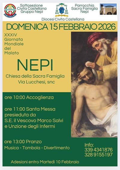 XXXIV Giornata Mondiale del Malato 15/02/2026